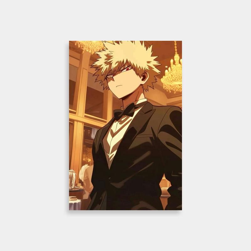 Katsuki Bakugo My Hero Academia Poster - Tuxedo Anime Character Art