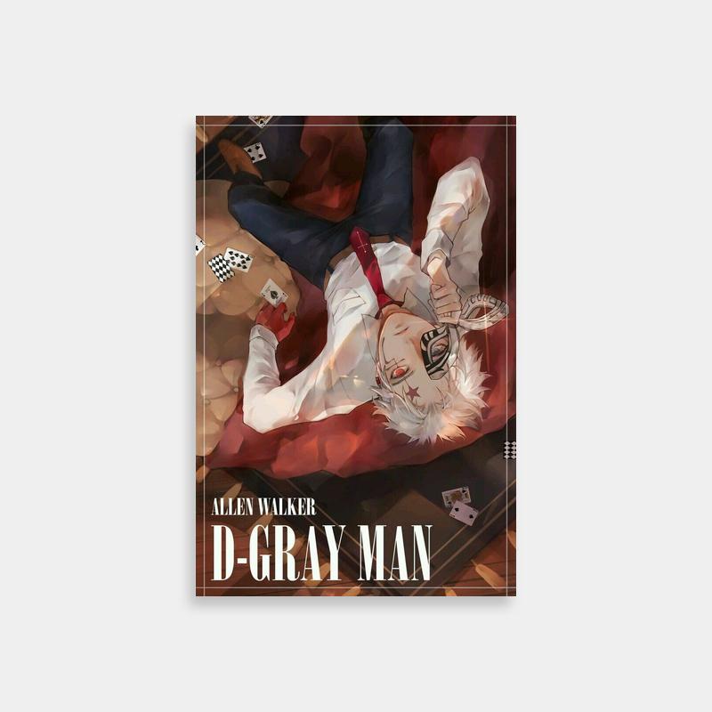Allen Walker D.Gray-man Poster - Anime Character Laying with Cards