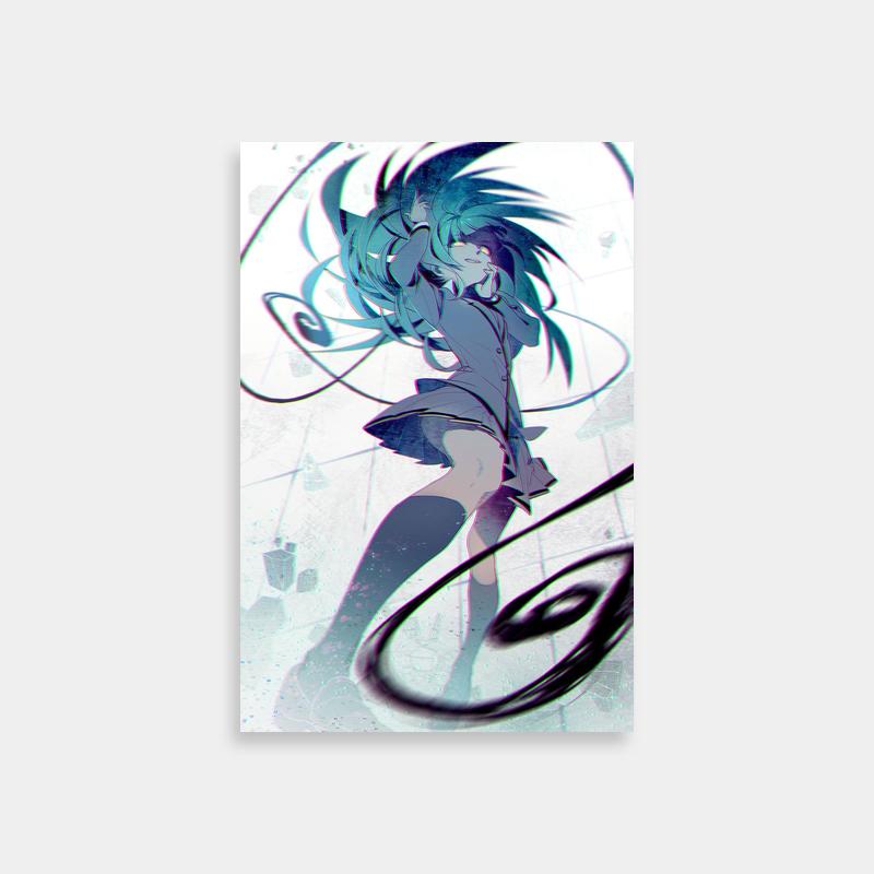 Kaede Kayano Anime Poster - Long Hair & Blue Eyes Art