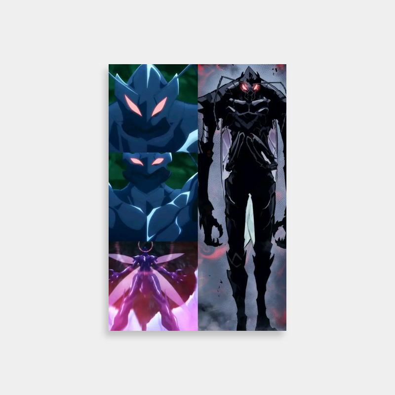 Solo Leveling Beru vs Sung Jin-Woo Poster - Epic Battle Art