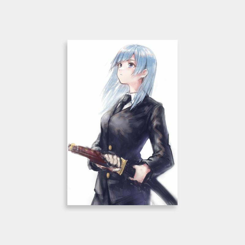 Kasumi Miwa Jujutsu Kaisen Poster - Anime Character Playing Guitar