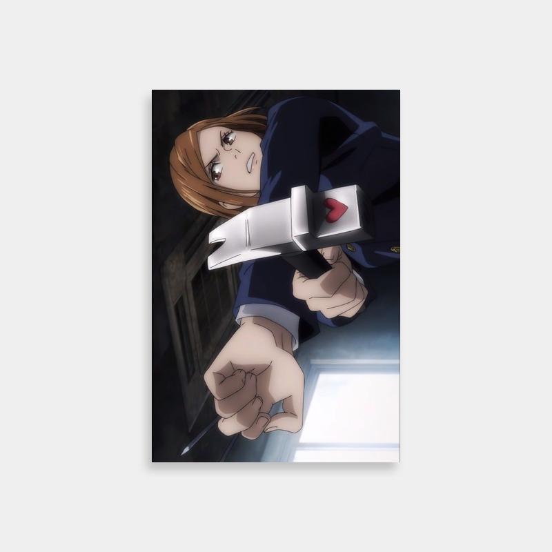 Nobara Kugisaki Jujutsu Kaisen Action Poster - Anime Wall Art