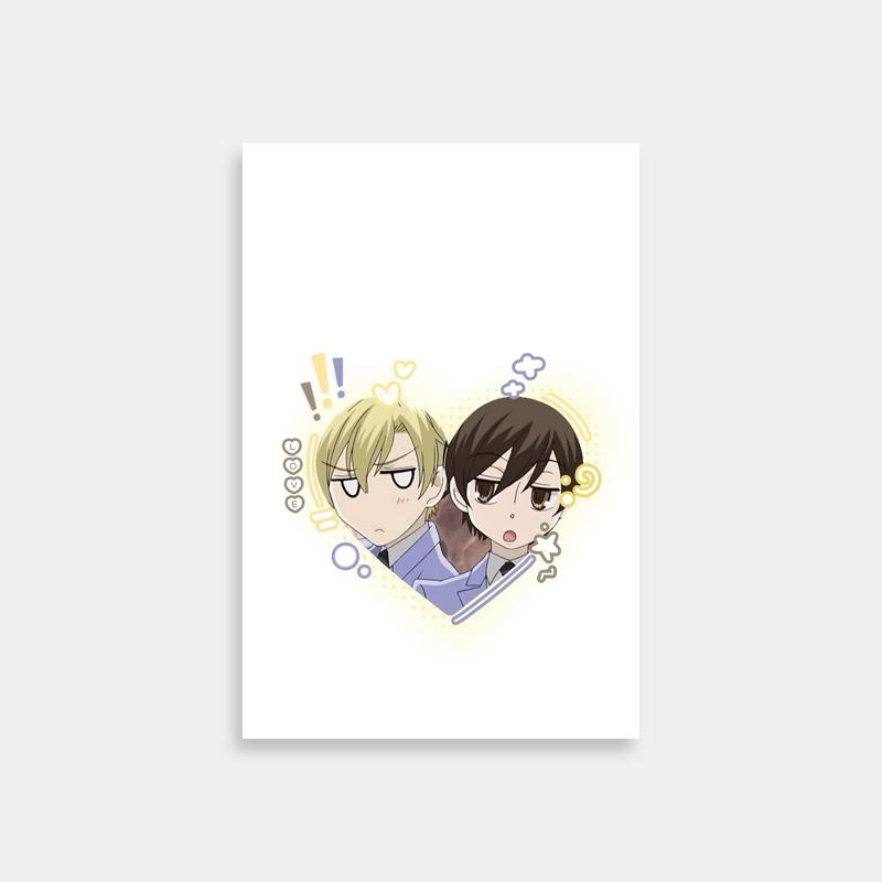 Tamaki Suoh Ouran Host Club Anime Poster - Romantic Heart-Shaped Art