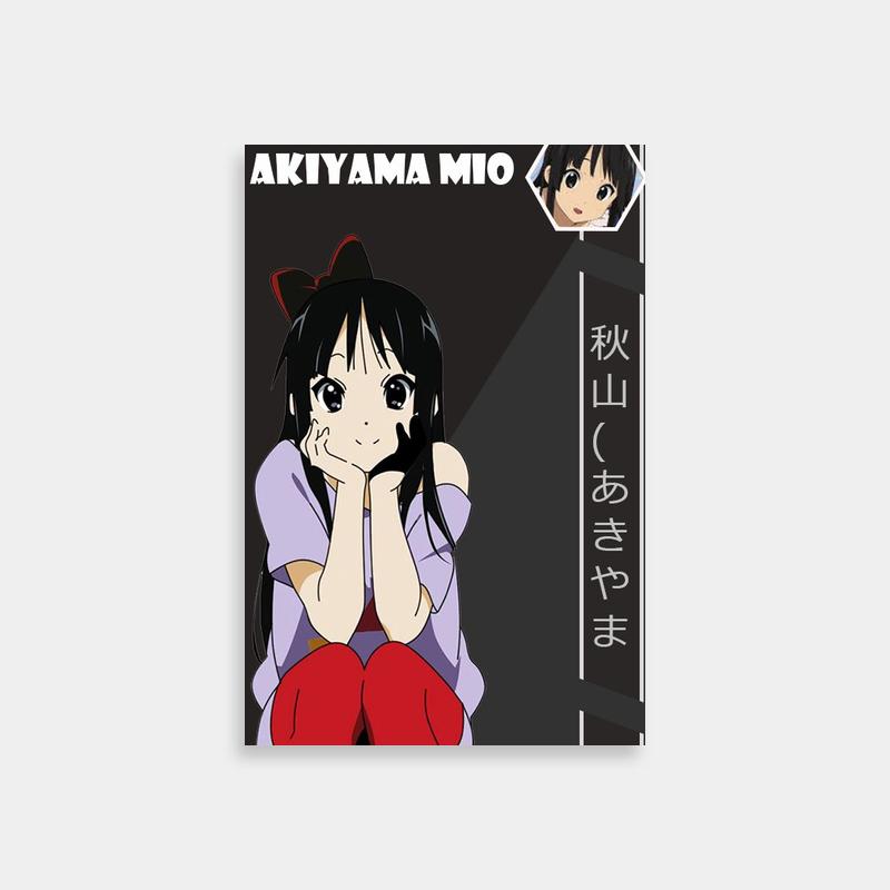 Mio Akiyama K-On Emotional Anime Wall Art