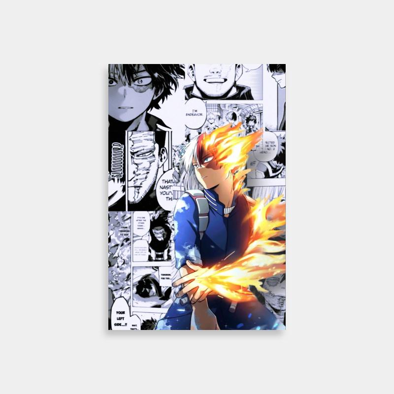 Shoto Todoroki Flame Power Poster - My Hero Academia