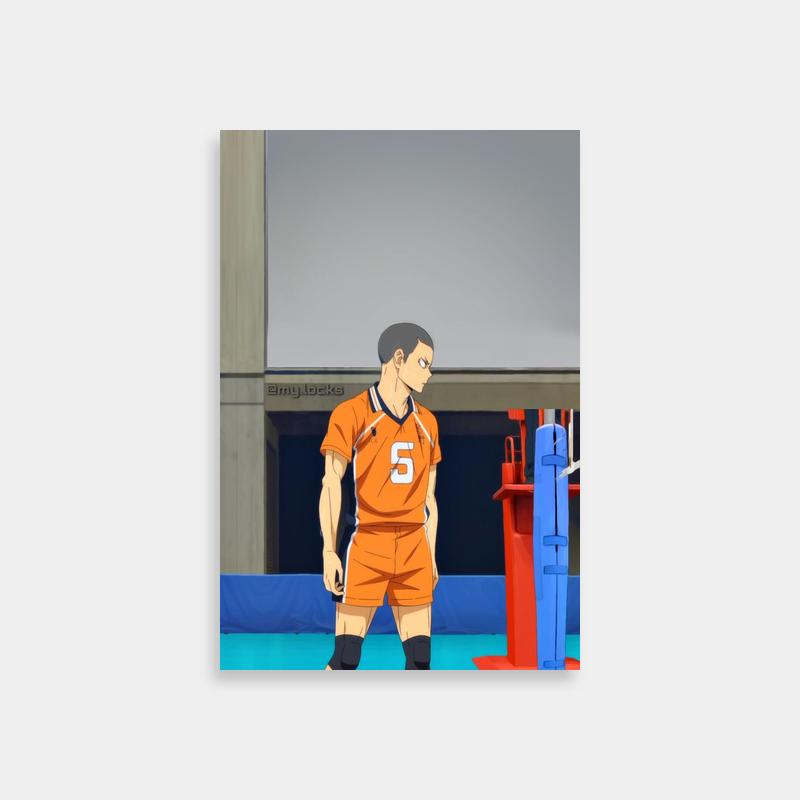 Tanaka Ryuunosuke Haikyuu Basketball Court Poster