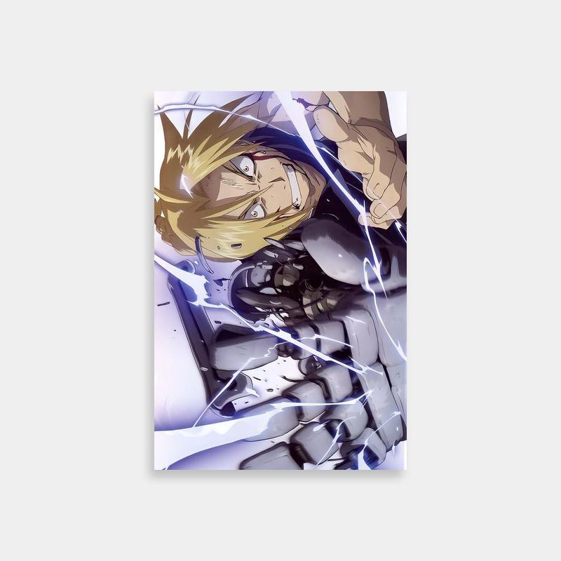 Edward Elric Fullmetal Alchemist Anime Hand Gesture Poster