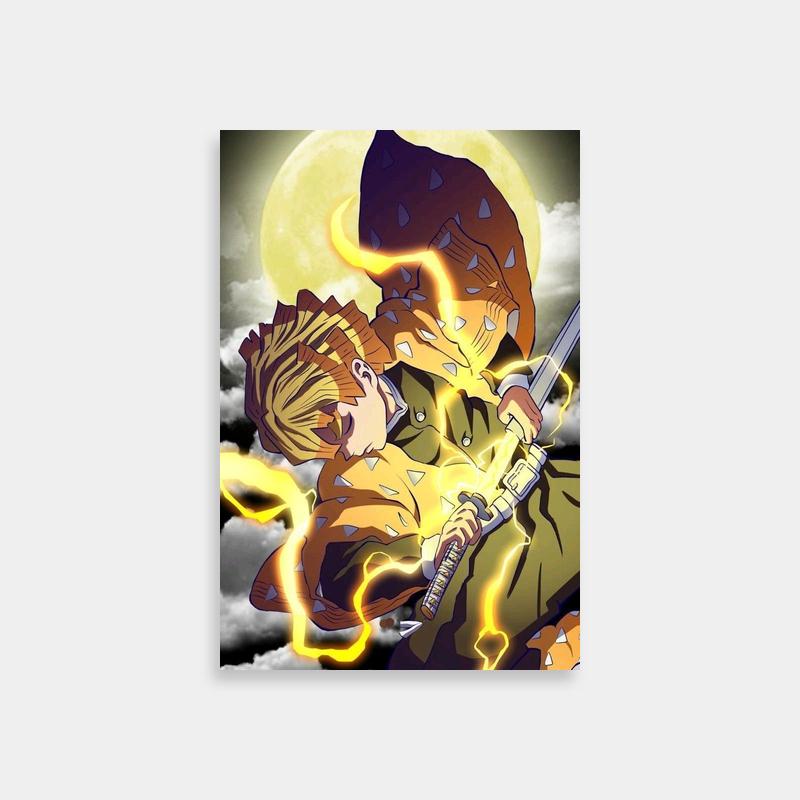 Zenitsu Agatsuma Flying Duo Demon Slayer Wall Art