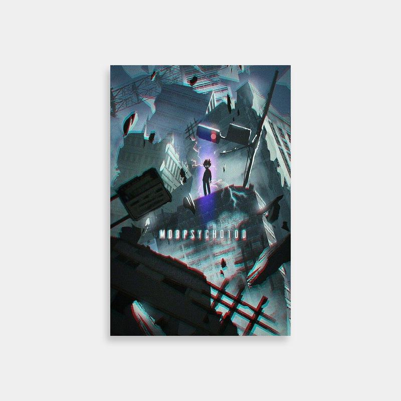 Shigeo Kageyama Mob Psycho 100 Sci-Fi City Wall Art