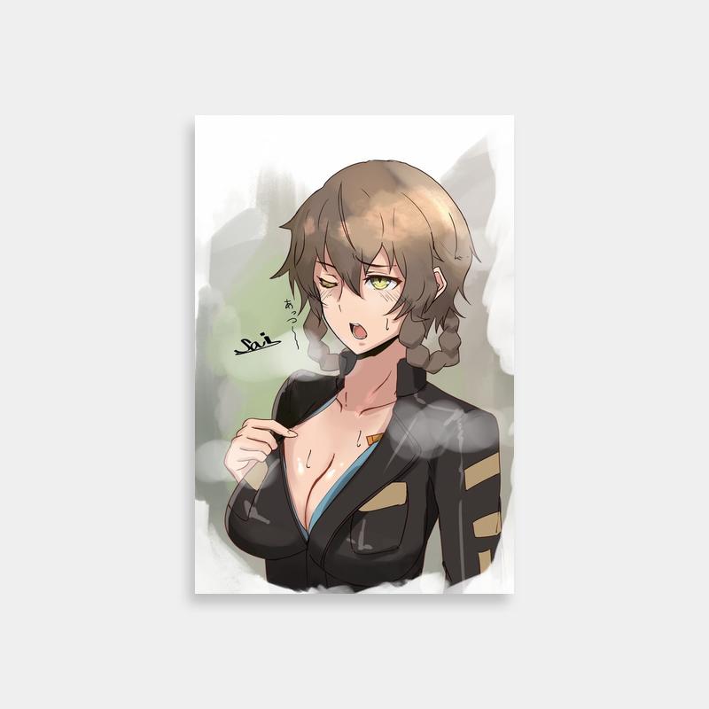 Suzuha Amane Steins;Gate Black Jacket Anime Poster