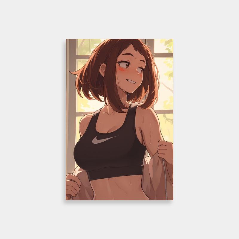 Ochaco Uraraka Anime Poster - My Hero Academia Sports Bra Art