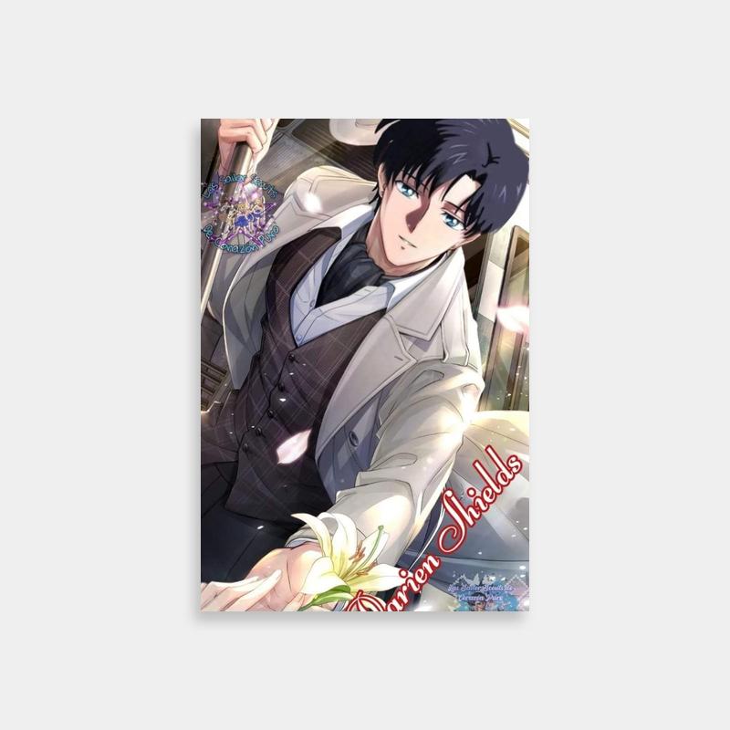 Mamoru Chiba Holding a Flower - Sailor Moon Anime Art