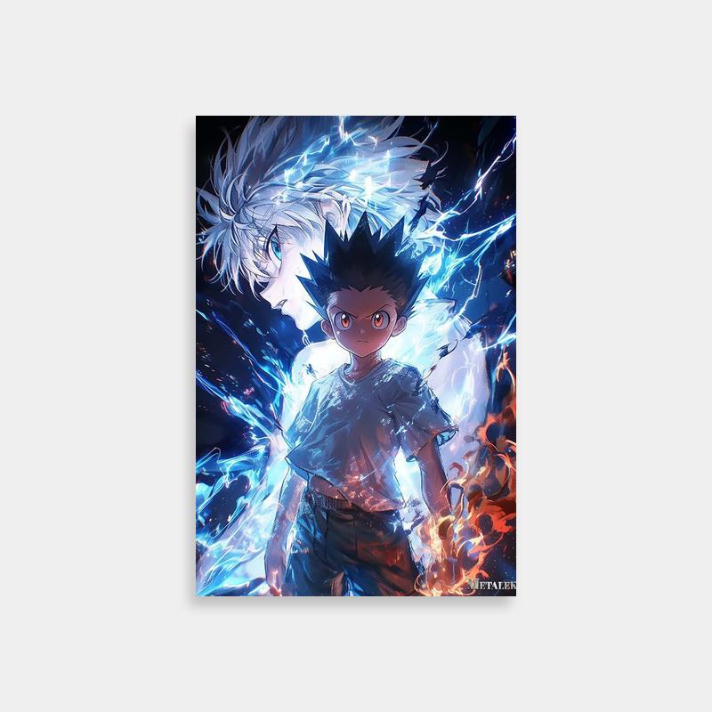 Gon Freecss Hunter x Hunter Wall Art - Anime Characters with Flames
