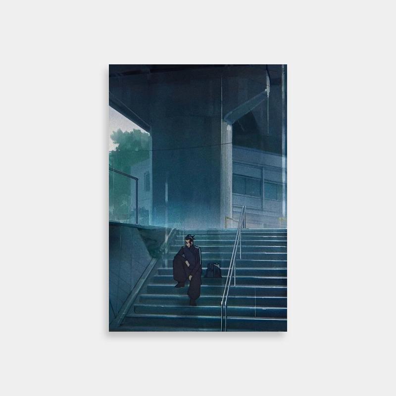 Suguru Geto Jujutsu Kaisen Poster - Lonely Staircase Scene