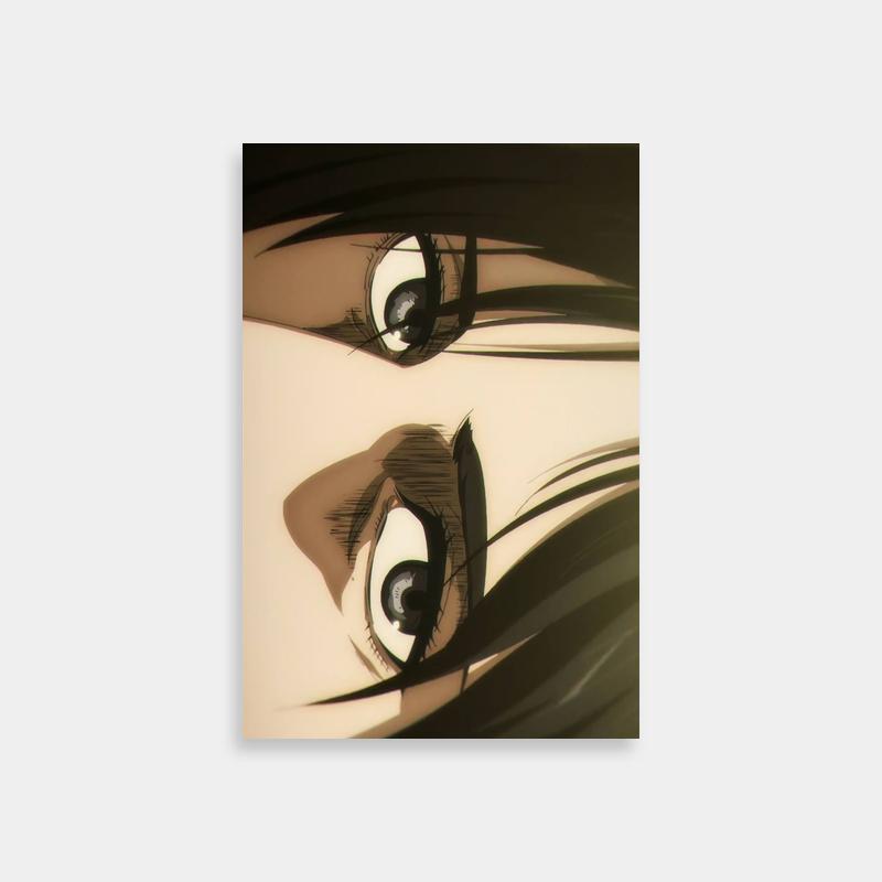 Pieck Finger Attack on Titan Anime Poster - Intense Eyes & Long Black Hair