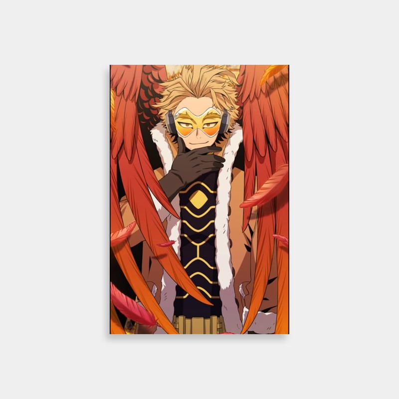 Hawks My Hero Academia Winged Hero Art - Red Wings Poster