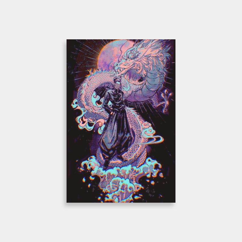 Suguru Geto Jujutsu Kaisen Poster - Woman with Dragon