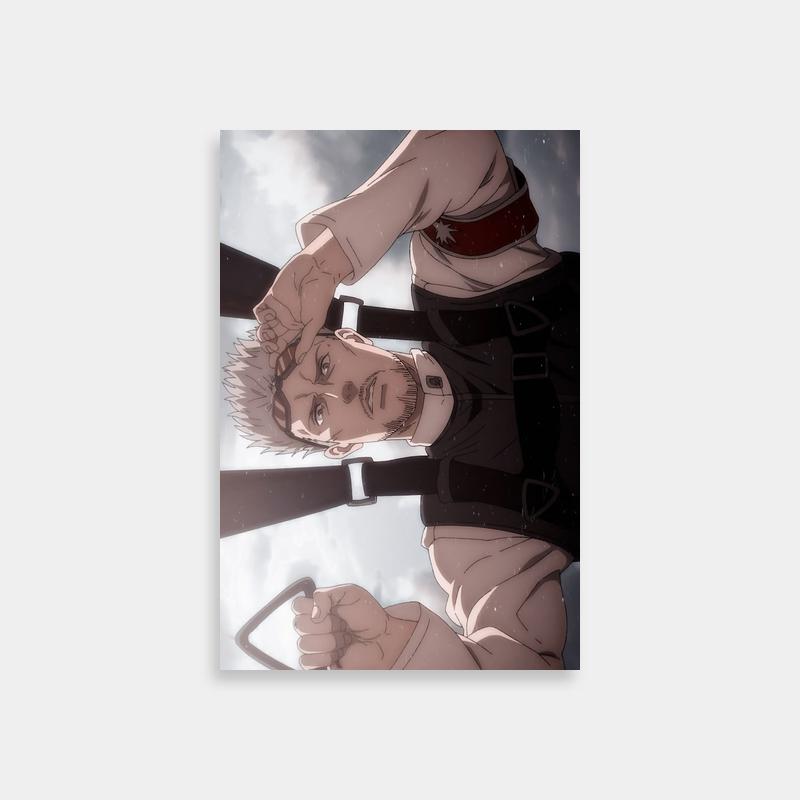 Reiner Braun Attack on Titan Wall Art - Long-Haired Character with Glasses