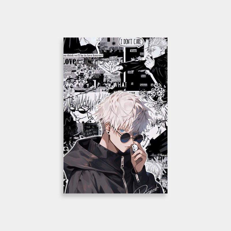 Satoru Gojo Jujutsu Kaisen Print - White-Haired Anime Character on 