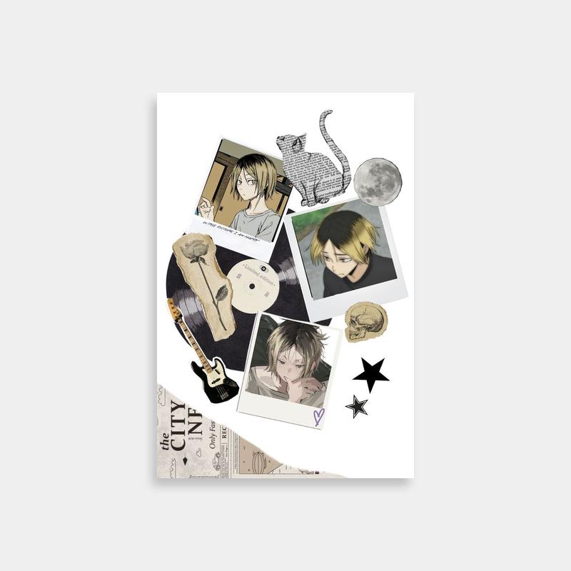 Kenma Kozume Haikyuu Collage Poster - Anime Character Collection