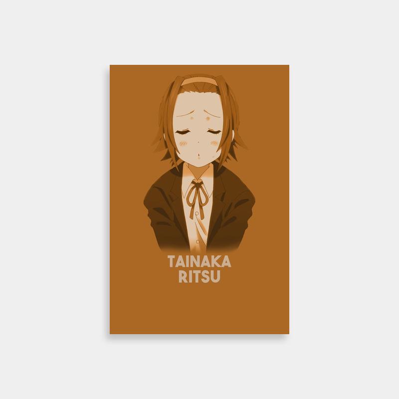 Ritsu Tainaka K-ON! Anime Poster - Stylish Tie & Text Art
