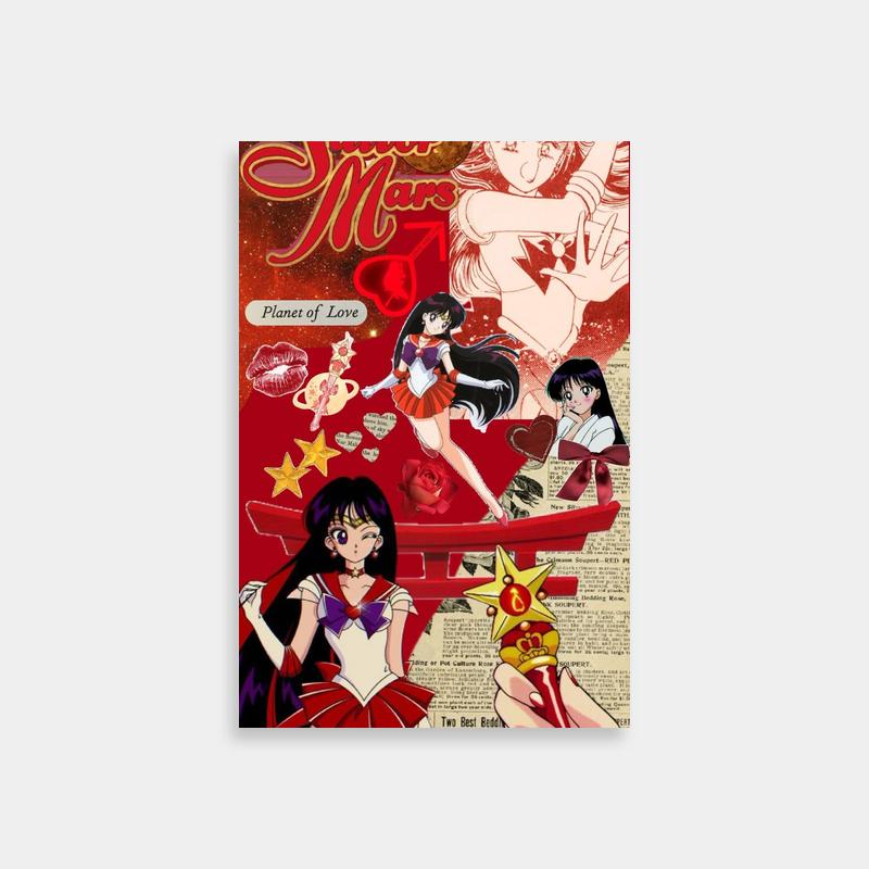 Rei Hino Sailor Moon Wall Art - Sailor Mars Character Print