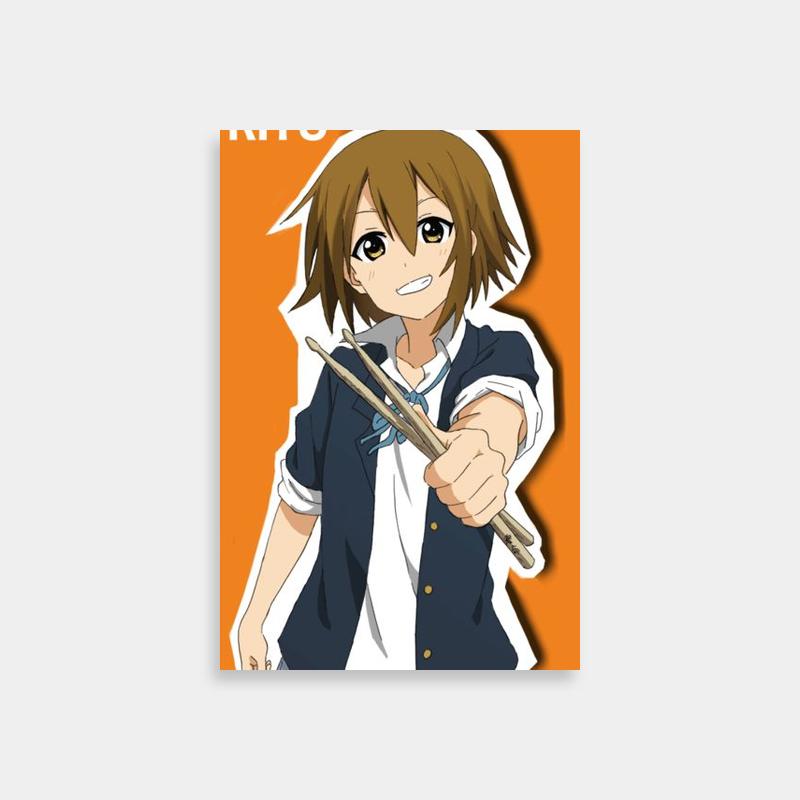 Ritsu Tainaka K-On Anime Poster - Drumming Character Art