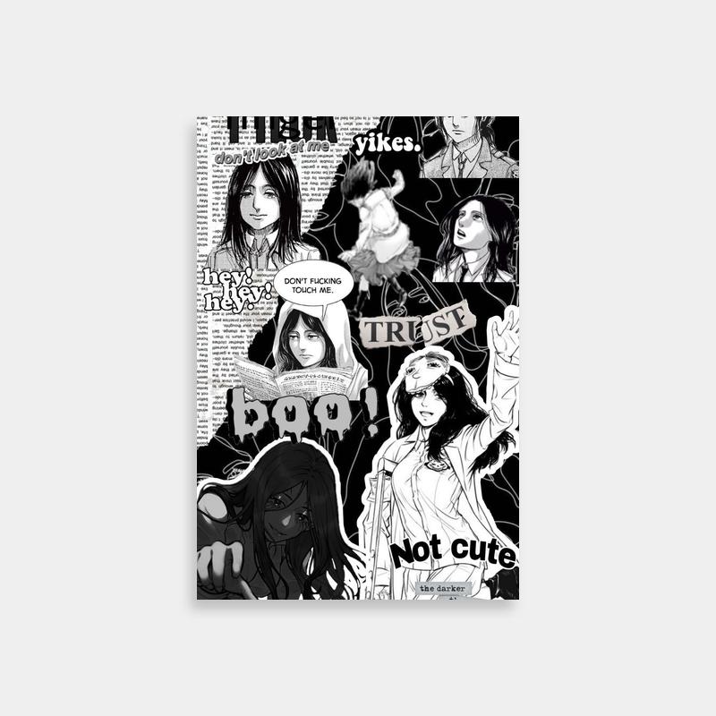 Pieck Finger Attack on Titan Poster - Unique Sticker Art Collection