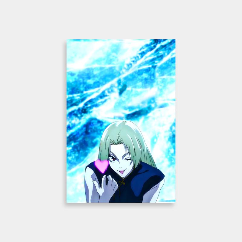 Yuki Tsukumo Jujutsu Kaisen Poster - Green-Haired Character Art