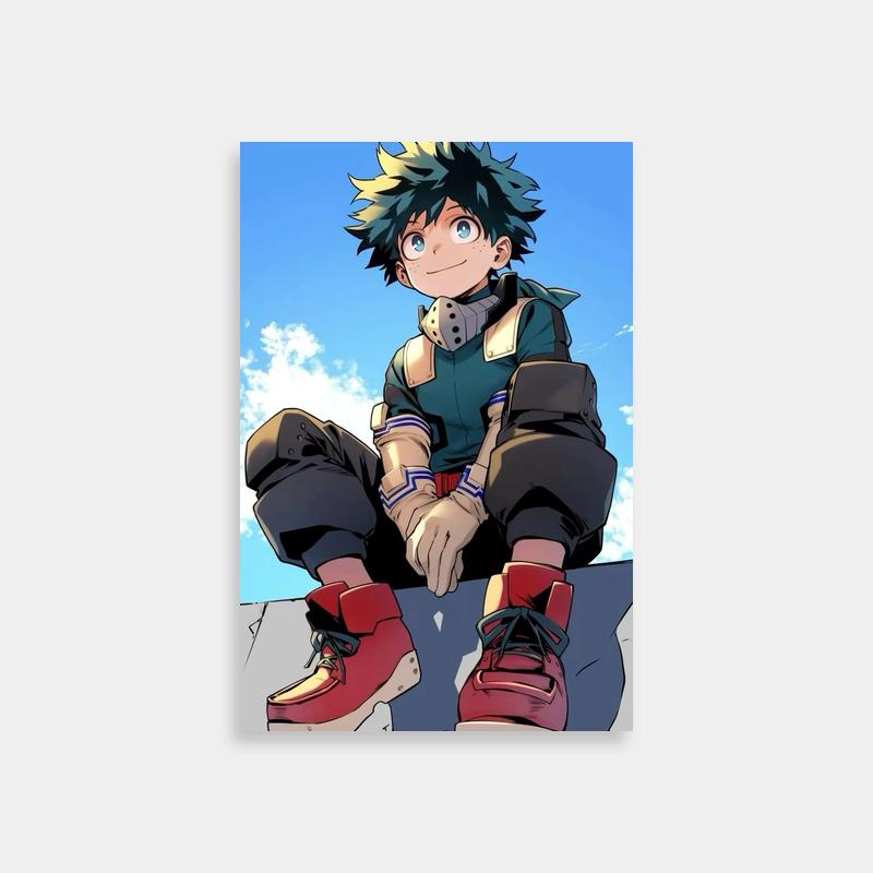 Izuku Midoriya My Hero Academia Wall Art - Anime Character Sitting on Ledge