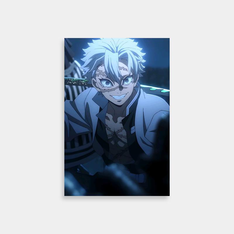 Sanemi Shinazugawa Demon Slayer Print - Blue-Eyed Character Gazing into Distance