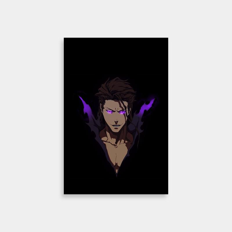 Aizen Sosuke Bleach Anime Poster - Purple Eyes in the Dark