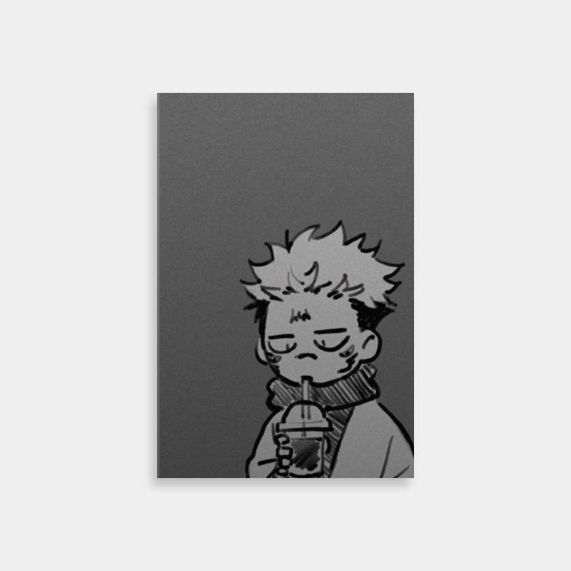 Sukuna Jujutsu Kaisen Anime Poster - Black & White Sketch