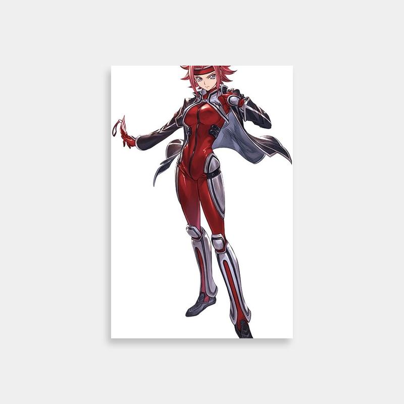 Kallen Kozuki Code Geass Wall Art - Red Hair & Silver Armor