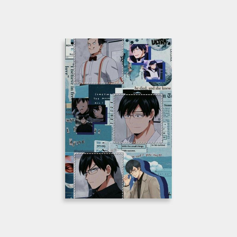 Tenya Iida My Hero Academia Stamp Art Poster - Bilingual Anime Decor