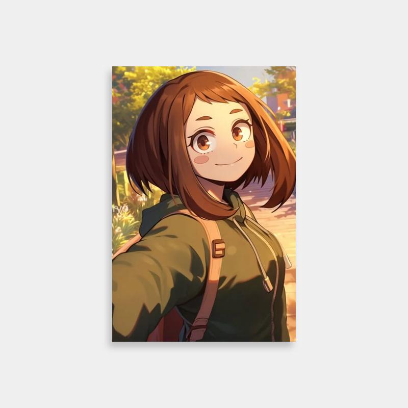 Ochaco Uraraka Selfie Anime Poster - My Hero Academia