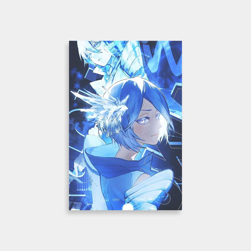 Rukia Kuchiki Bleach Anime Poster - Blue Hair Characters