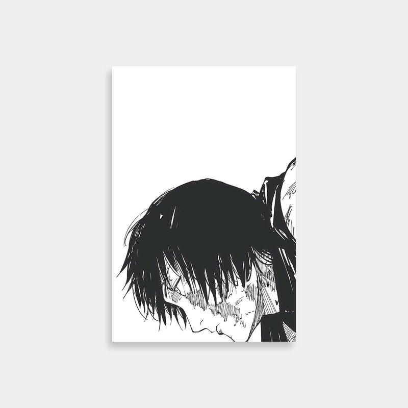 Maki Zenin Black & White Anime Poster - Jujutsu Kaisen Art