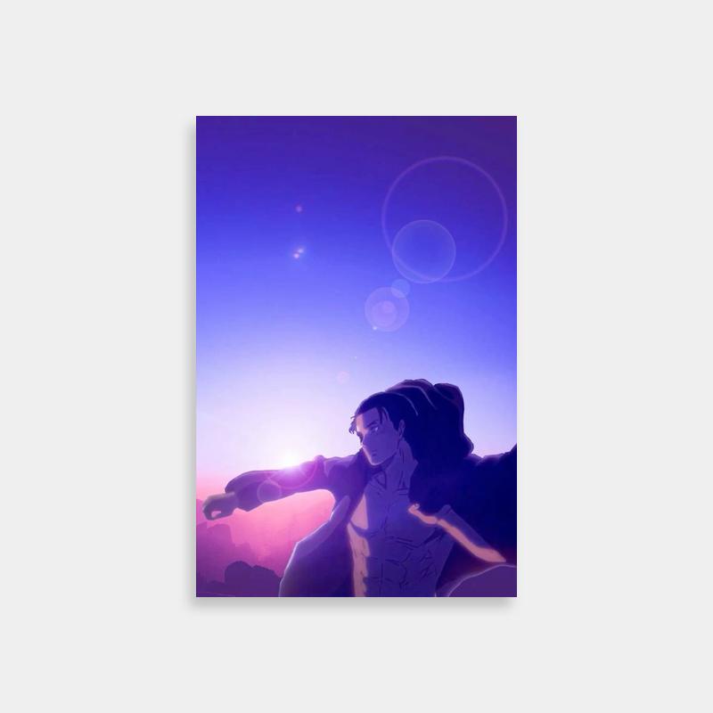 Eren Yeager Emotional Attack on Titan Scene Poster