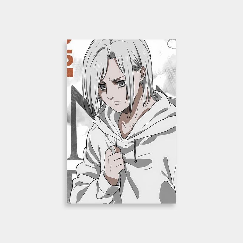 Annie Leonhart Attack on Titan Wall Art - Hooded Anime Character Print