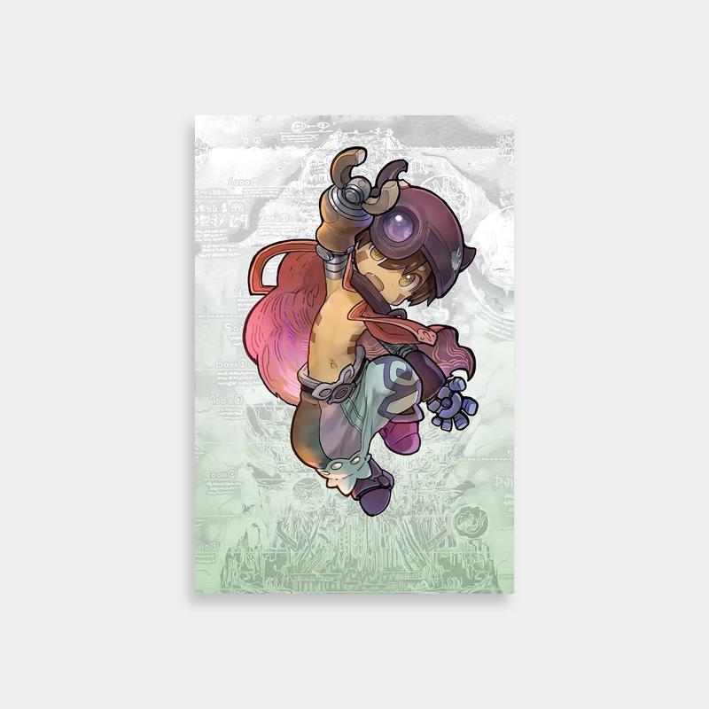 Made in Abyss Anime Poster - Flying Character Art