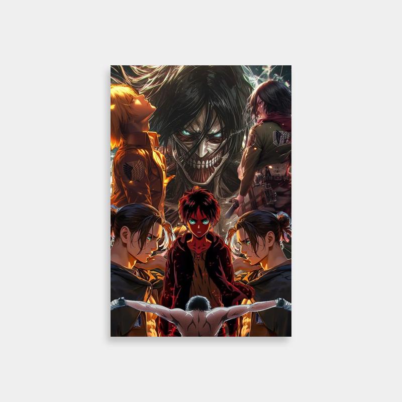 Eren Yeager vs Colossal Titan Attack on Titan Poster
