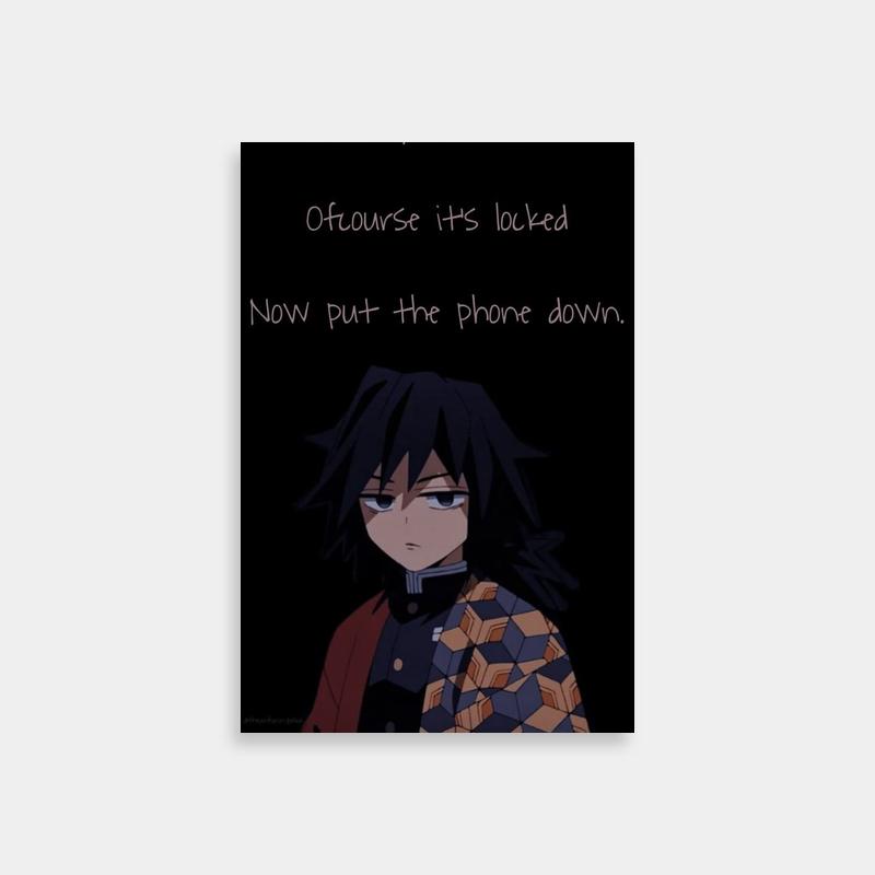 Giyu Tomioka Demon Slayer Poster - Black-Haired Anime Character