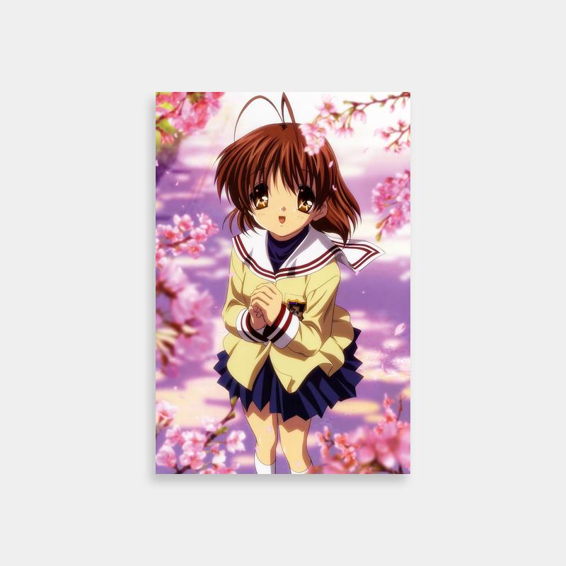 Nagisa Furukawa Clannad Anime Poster - Pink Flowers Scene