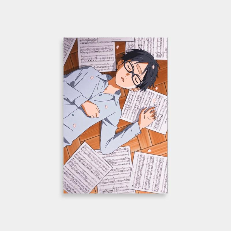 Kousei Arima Your Lie in April Wall Art - Surrounded by Sheet Music