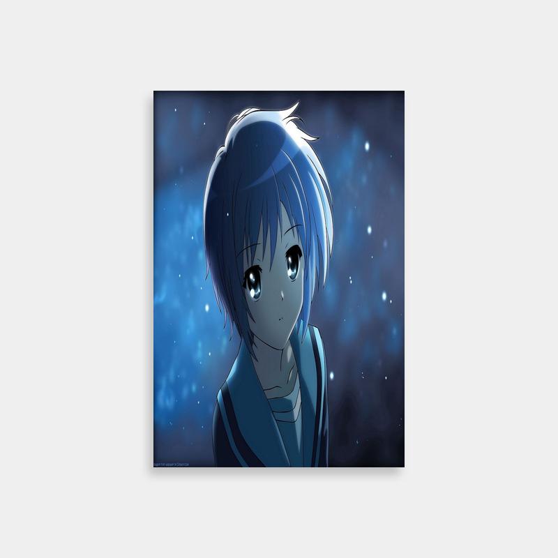 Yuki Nagato Haruhi Suzumiya Poster - Blue-Haired Character