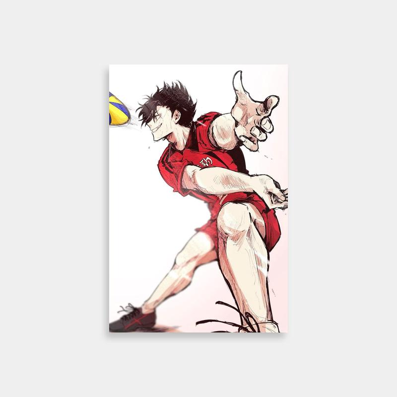 Kuroo Tetsurou Haikyuu Poster - Soccer Player Action Art