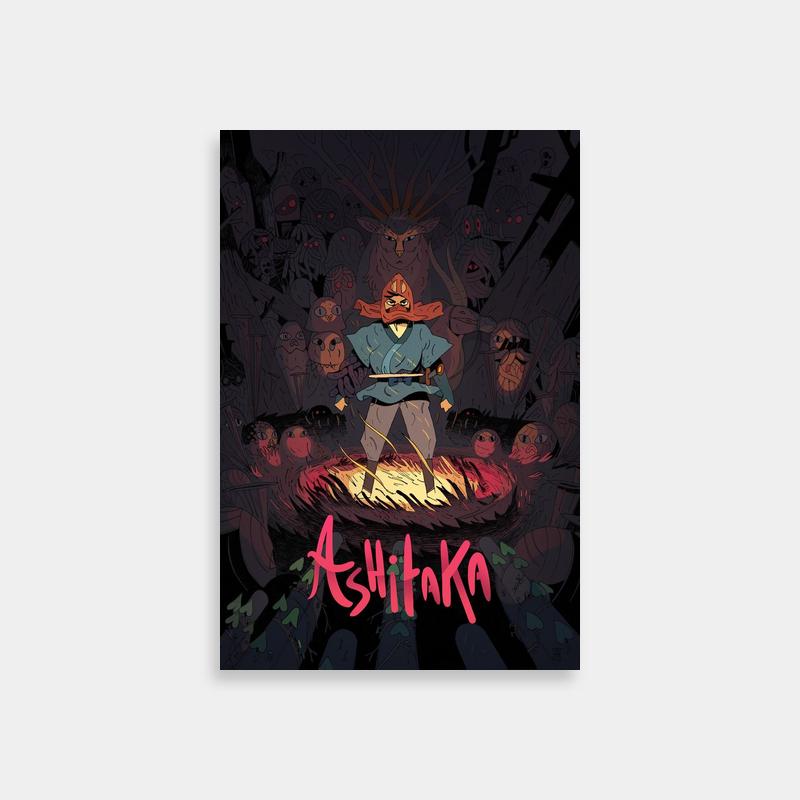 Ashitaka Princess Mononoke Anime Poster - Animated Ashka Title Art