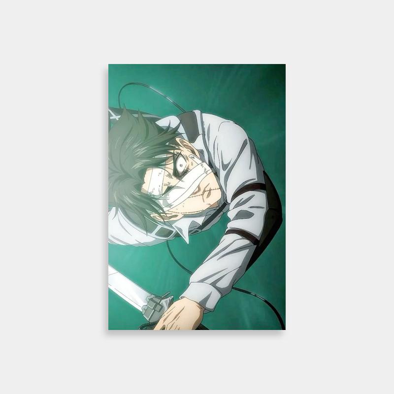 Levi Ackerman Dual Swords Underwater Anime Poster