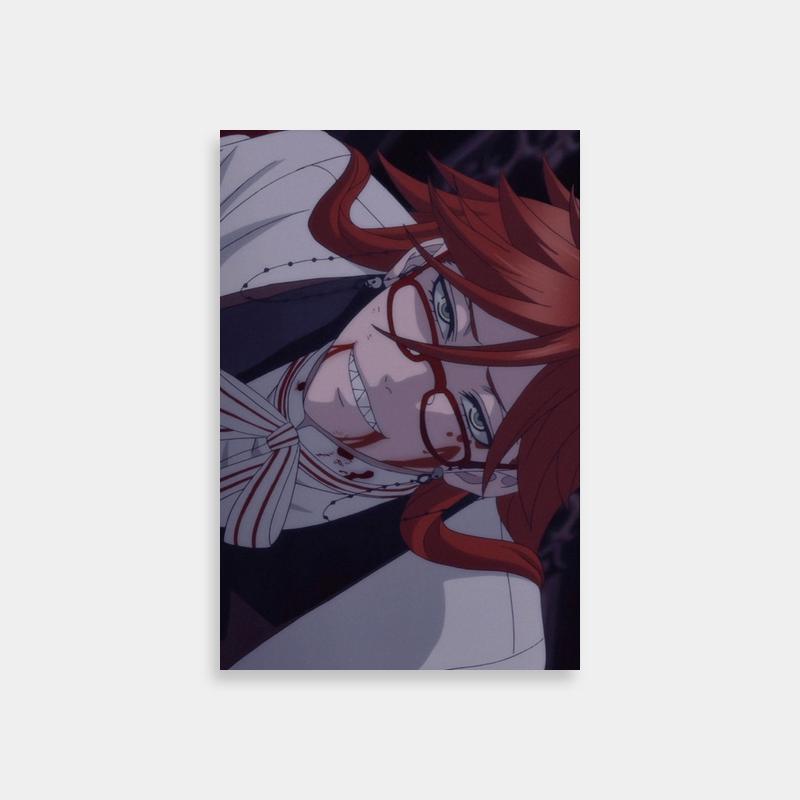 Grell Sutcliff Black Butler Poster - Red Hair & Eyeglasses Art